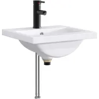 Syfax Waschbecken fürs Badezimmer Matt Schwarz 42 x 40 x 16,5 cm