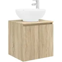 Syfax Wandmontierte Waschtisch Sonoma-Eiche 49,5 x 44,5 x 65 cm