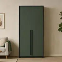 Beautysofa | Drehtürenschrank GIANA 100 cm Moderne Garderobenschrank mit 2 Türen, Flashengrün
