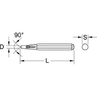 Ks Tools Körner, 8-kant, Ø 6 mm