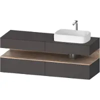 Duravit Waschtischunterschrank Qatego 160x55x60cm, E Ma/Gra m, Pl, Beck. re