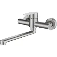 OEM Küchenarmatur - Dreharmatur - Niedrig, Drehbarer Auslauf - Wandmontierte Armatur - 360° drehbarer Bereich - Wandmontierte Spülarmatur