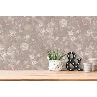 A.S. Création Vliestapete "Natural Living Blumentapete" gemustert matt neutral leicht strukturiert Blumentapete Vlies Vlies Wand Tapeten Wohnzimmer Schlafzimmer Küche