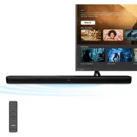 FlinQ - Soundbar - mit Subwoofer - Bluetooth - 3D-Surround-Sound - Fernbedienung - Film/Musik/Nachrichten-Modus - Schwarz