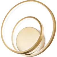 Ideal Lux Moderne On-Off Oz Metall Messing Led Wandleuchte 28W 3000K Warmes Licht