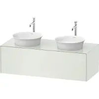 Duravit White Tulip, Waschtischunterbau wandhängend, Breite 1300 x Tiefe 550mm, mit 1x Auszug, mit Tip-on Technik, WT4978B3636