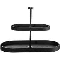 Asa selection Etagere Wood Black 2-Tiered Oval Black Black 25 cm