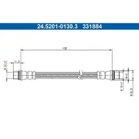 Ate Bremsschlauch 24.5201-0130.3 für Renault Espace V Talisman Megane IV