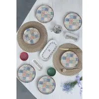 Keramika Geschirrset - Ethnic - 13 teilig - 6 Personen - Steingut