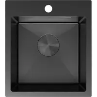 Mexen Solix Edelstahlspüle 1-Becken 400 x 450 mm, schwarz - 6401401000-70