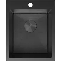 Mexen Solix Edelstahl Einbauspüle 1-Becken 400 x 500 mm, schwarz HC - 6406401000-70HC