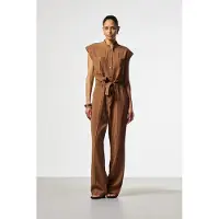 Aaiko Damen Jumpsuits Lisana Tencel Ten 545 - Bruin - Größe XL