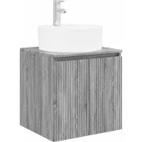 Syfax Wandmontierte Waschtisch Grau Sonoma 49,5 x 44,5 x 65 cm