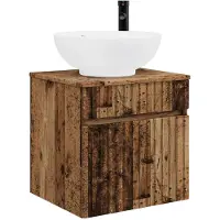 Syfax Wandmontierte Waschbecken-Vanität Altholz 49 x 44,5 x 66,5 cm