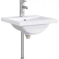 Syfax Waschbecken fürs Badezimmer Chrom 42 x 40 x 16,5 cm Metall