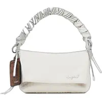 Desigual mittlere Tasche ecru Wellenrelief Flechthenkel