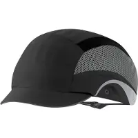 Jsp Kulta Anstoßkappe Aerolite, EN 812, schwarz, Schirmlänge 25 mm, Größe 53-64 cm, stoßdämpfende HDPE Innenschale