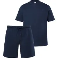 Men Plus Langer Schlafanzug in navy blau | Gr.: 4XL