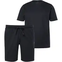 Men Plus Langer Schlafanzug in schwarz | Gr.: 7XL