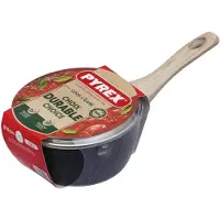 Pyrex Stieltopf mit Deckel – – Cook & Care – 16 cm – Antihaftbeschichtung – Induktionsgeeignet – PFAS-frei