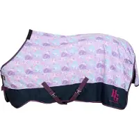 Hg HorseGuard Josh Unicorn 600D Outdoordecke 0g Lavender mit Einhorn Muster, Größe (cm):95cm