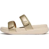 Original Brands FitFlop F-Mode Go Adjustable Flatform Two-Bar Slides GOLD 43
