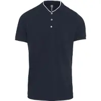 Kariban Herren Polo-Shirt Polohemd Poloshirt Polo Arbeit Shirt, Größe:S, Farbe:Navy/White