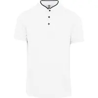Kariban Herren Polo-Shirt Polohemd Poloshirt Polo Arbeit Shirt, Größe:2XL, Farbe:White/Navy