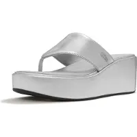 Original Brands FitFlop Platfforms Wedge Toe-Post Sandals SILBER 40