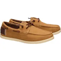 HEY DUDE für Herren. HD45139 Harbor Lo Klassische Turnschuhe braun (42), Stoff, Wohnung, Schnürsenkel, Lässig