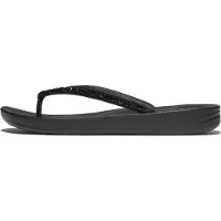 FitFlop Iqushion Multi-Crystal Ergonomic Flip-Flops SCHWARZ 41