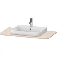 Duravit Waschtisch-Konsole Happy D.2 Plus 100x55cm, m 1 Ausschn, taupe supermatt