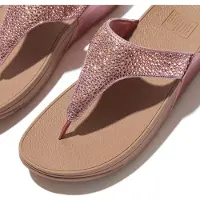 Original Brands Damen Lulu Crystal-Mix Metallic Zehentrenner-Sandalen Metallic Rust Rose-Schuhgröße 42