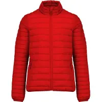 Kariban Herren Steppjacke Outdoor Basic Patch Jacke Winterjacke, Größe:3XL, Farbe:Rot