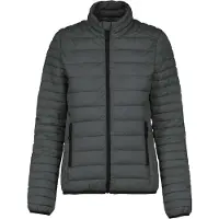 Kariban Damen Steppjacke Stepp Jacke Übergangsjacke Winterjacke, Größe:M, Farbe:Marl Dark Grey