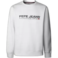 Pepe Jeans für Herren. PM5800029 Sweatshirt Matthew weiß (M), Lässig, Baumwolle