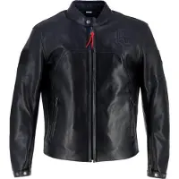 Helstons Indianapolis Motorrad Lederjacke, schwarz, M