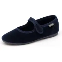 Cienta Samt Ballerinas mit Riemchen für Mädchen