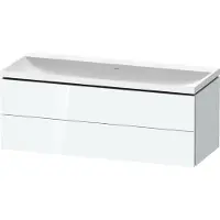 Duravit L-Cube c-shaped Set wandhängend, 2 Schubkästen, ohne Überlauf, ohne Hahnloch, 1200x480x480mm, LC6953N85850000