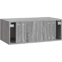 vidaXL Wandmontierter TV-Schrank 78,5 x 41 x 30 cm Grau Sonoma