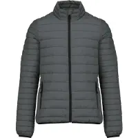 Kariban Herren Steppjacke Outdoor Basic Patch Jacke Winterjacke, Größe:2XL, Farbe:Marl Dark Grey