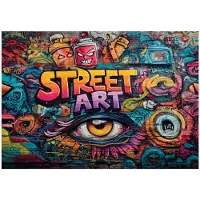 WALLARENA Fototapete Graffiti in Bunt | Gr.: 250 x 175 cm