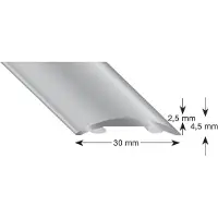 Kügele Hohlflachprofil Alu silber eloxiert, selbstklebend, 30/1000 mm