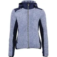 Mountain Peak Zweifarbige Kapuzen-Fleecejacke für Damen