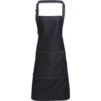 Premier Workwear PR126 | Jeans Stitch Denim Bib Apron - 72 x 86 cm - Farbe: Indigo Denim (ca. Pantone 2767) - Größe: 72 x 86 cm