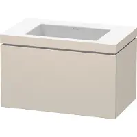 Duravit Waschtischunterschrank c-bonded L-Cube 80x48cm, o HL, Tau matt, 1 Ausz., wandhängend
