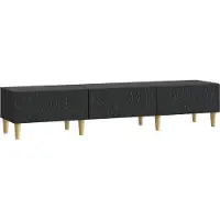 vidaXL TV-Schränk 147 x 34,5 x 30 cm Schwarz Holzwerkstoff