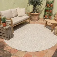 NATURL. In- & Outdoor Teppich Rund - Costa Beige Ø 100 cm