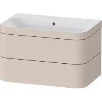 Duravit Waschtischunterbau HAPPY D.2 PLUS 775x490mm m UB o HL taupe supermatt ohne Hahnloch taupe supermatt