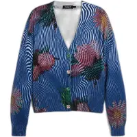 Desigual Strickjacke 26SWJF19 Blau Regular Fit